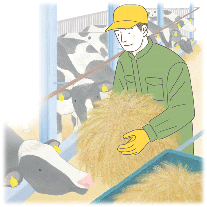酪農家イラスト